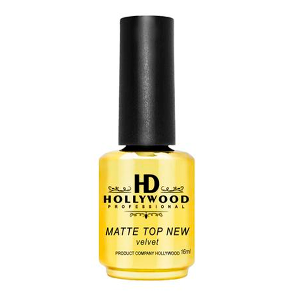 Matte Top Coat «Velvet» NEW HD Hollywood, 16 мл Matte Top Coat «Velvet» NEW HD Hollywood, 16 мл, купити в інтернет-магазині Beauty Home з доставкою