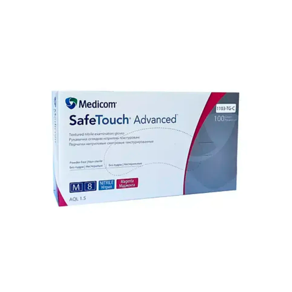 Рукавички нітрилові, колір маджента 3,5 г M не стерильні, без пудри Medicom 1103TG, купити в інтернет-магазині Beauty Home з доставкою