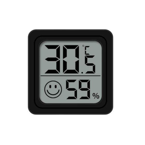 Портативний міні термометр гігрометр Black (чорний), купити в інтернет-магазині Beauty Home з доставкою