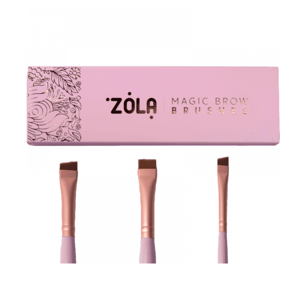 Професійний набір пензлів для фарбування брів MAGIC BROW BRUSHES світло-рожевий, купити в інтернет-магазині Beauty Home з доставкою