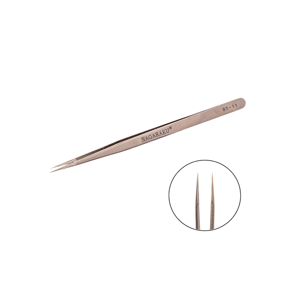 Nagaraku пінцет для нарощування, прямий ST-11, купити в інтернет-магазині Beauty Home з доставкою