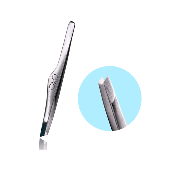 Пінцет для брів скошений 01 ручного заточування ОКО, купити в інтернет-магазині Beauty Home з доставкою
