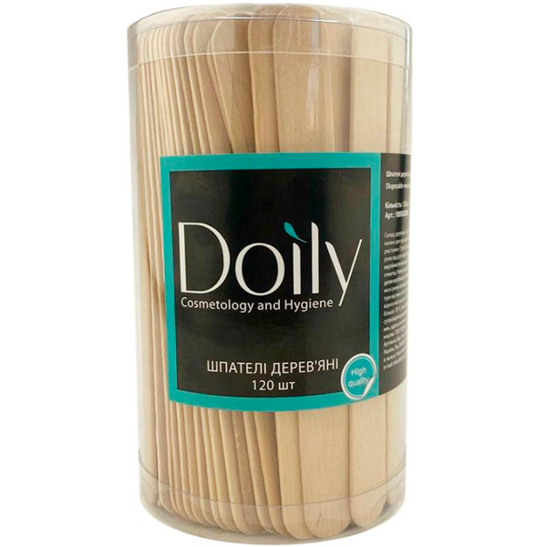 Шпателі дерев’яні одноразові Doily Шпателі дерев’яні одноразові Doily, купити в інтернет-магазині Beauty Home з доставкою