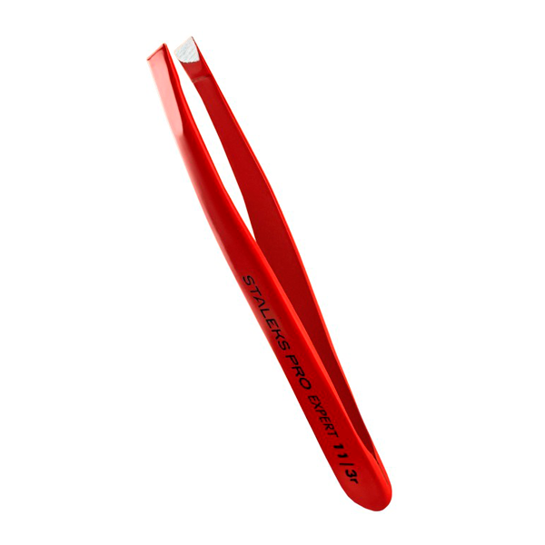 Staleks Пінцет для брів червоний EXPERT 11 TYPE 3b, купити в інтернет-магазині Beauty Home з доставкою