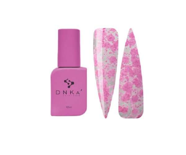 Топ DNKa Top Sakura без Липкого Шару , прозорий з рожевими пластівцями, 12 мл , прозорий з рожевими пластівцями