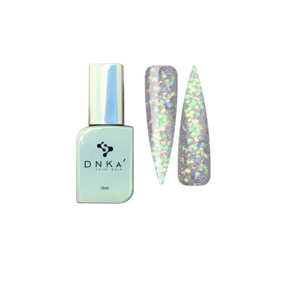 DNKa Top Unicorn. прозорий з кольоровими глітерними багатокутниками