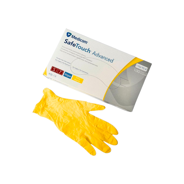 Рукавички нітрилові жовті 3,8г, розмір S, без тальку Medicom 1102TG Рукавички нітрилові жовті 3,8г, розмір S, без тальку Medicom 1102TG, купити в інтернет-магазині Beauty Home з доставкою