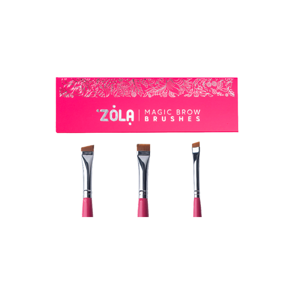Професійний набір пензлів для фарбування брів MAGIC BROW BRUSHES малиновий, купити в інтернет-магазині Beauty Home з доставкою