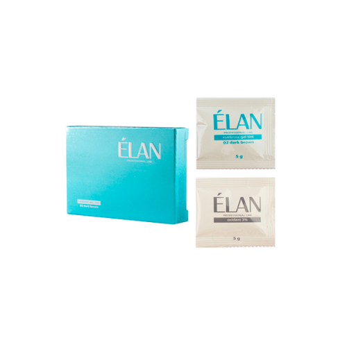 Elan гель-фарба з окисником в саше 02 dark brown (темно-коричнева)