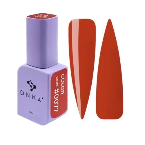 DNKa Gel Polish, 12 ml Color #0077, Памаранчево-червоний