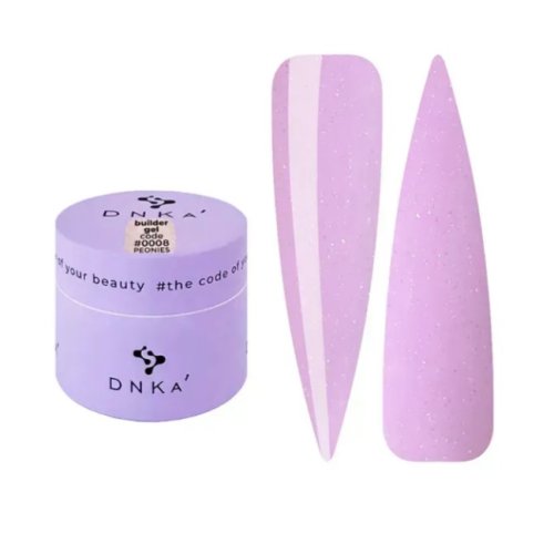 DNKa Builder Gel DNK, 15 ml #0008 Peonies, Shimmer