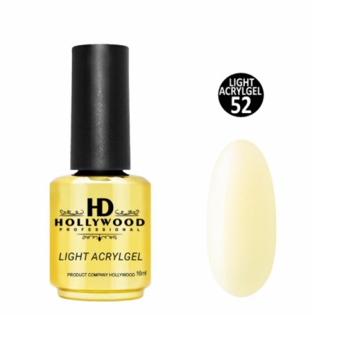 Рідкий акригель Light Acrygel №52 Butter (вершкове масло) Hollywood 16 мл.