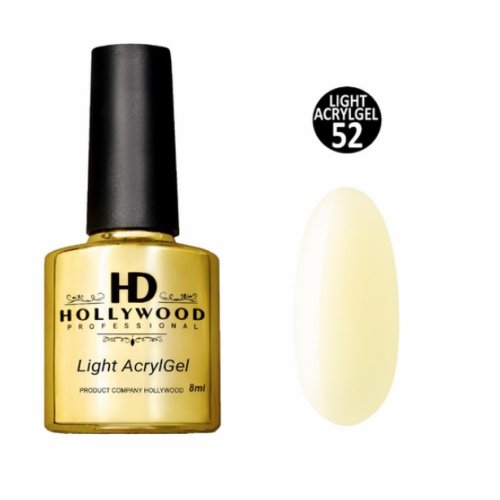 Рідкий акригель Light Acrygel №52 Butter (вершкове масло) Hollywood 8 мл.