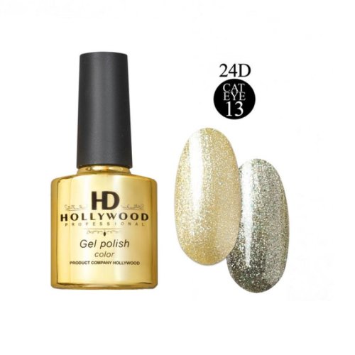 Гель-лак Котяче око №013 Золото HD Hollywood 8 мл. Гель-лак Котяче око №013 Золото HD Hollywood 8 мл.