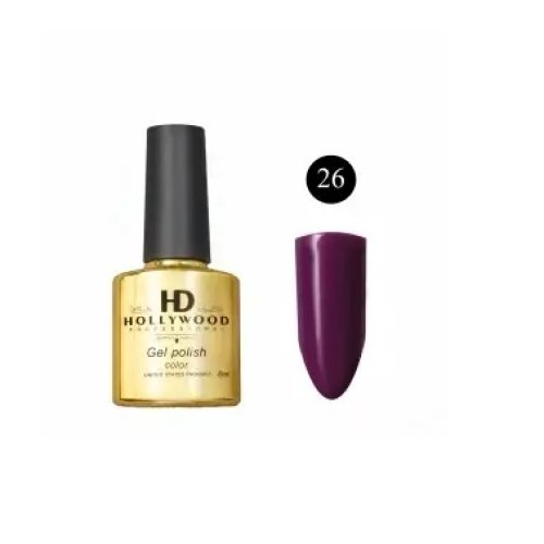 Гель лак 26 Фіолетовий Щільний HD Hollywood 8 ml