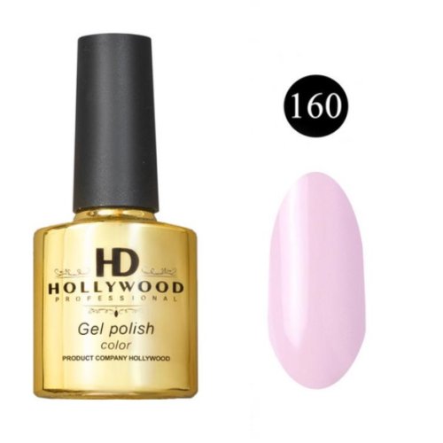 Гель-лак 160 Рожевий Йогурт Щільний HD Hollywood 8 ml