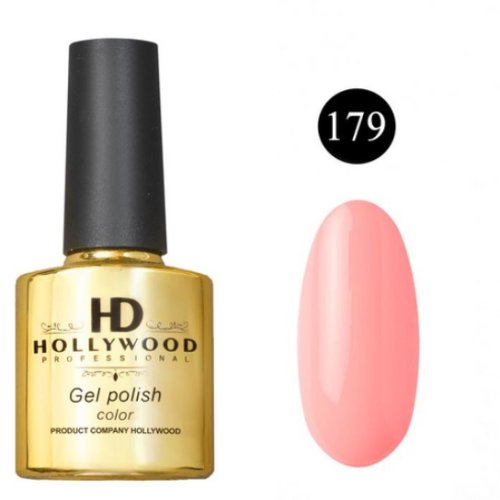 Гель-лак 179 Ніжно Рожевий Щільний HD Hollywood 8 ml Гель-лак 179 Ніжно Рожевий Щільний HD Hollywood 8 ml