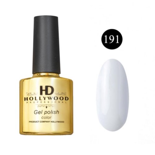 Гель-лак 191 Білий Сірий Щільний HD Hollywood 8 ml Гель-лак 191 Білий Сірий Щільний HD Hollywood 8 ml