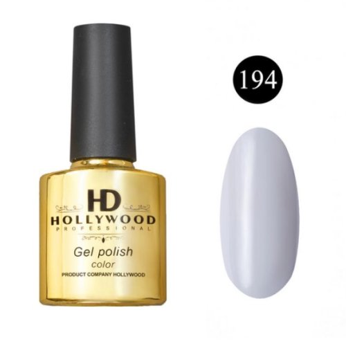 Гель-лак 194 Сірий Щільний HD Hollywood 8 ml