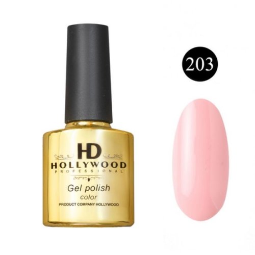 Гель-лак 203 Рожевий Щільний HD Hollywood 8 ml