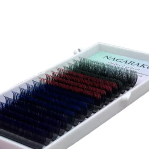 Вії Nagaraku Різнокольорові Ombre C 12мм (0.07)