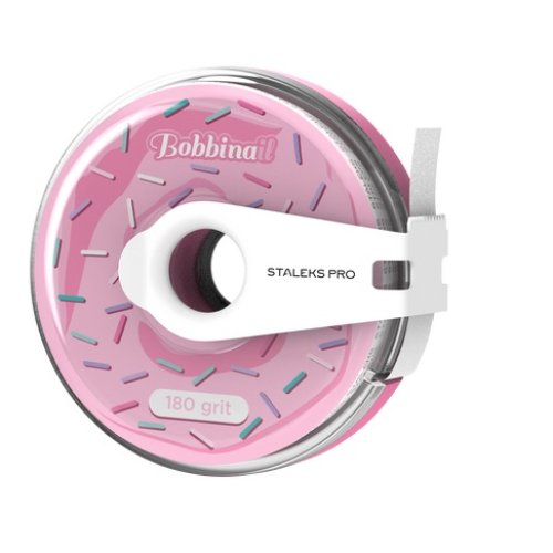 Змінний файл-стрічка в пластиковій котушці Staleks Pro Expert, 180 грит Bobbina