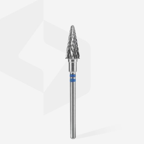 Фреза твердосплав Staleks для лівші Конус 6мм/14мм (Синя)