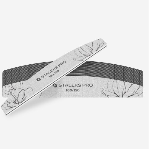 Пилка півмісяць мінеральна для нігтів Staleks Expert 100/150 гріт