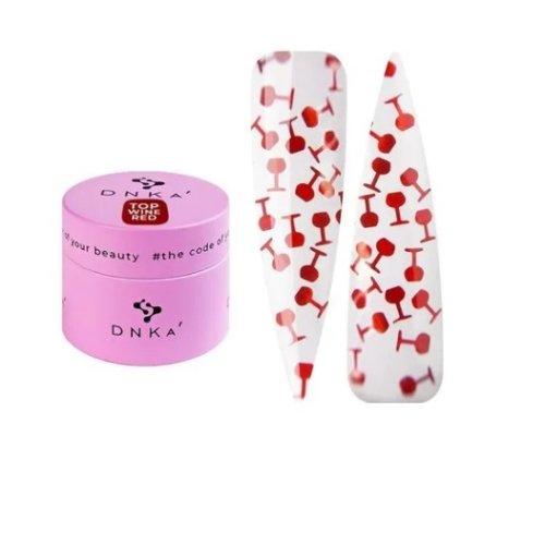 DNKa Nop Wine Red, ,Топ для гель-лаку без липкого шару, 15 ml DNKa Nop Wine Red, ,Топ для гель-лаку без липкого шару, 15 ml