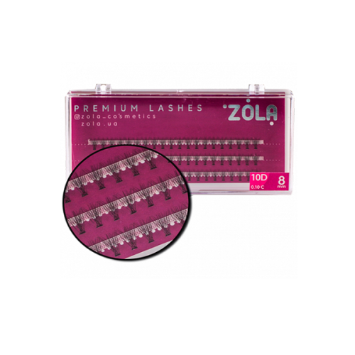 Zola вії пучки 10 D (8 mm)