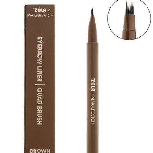 ZOLA x Makarevich Лайнер для брів з квадро-пензлем Brown