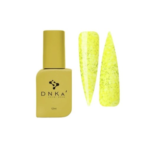 DNKa Cover Base, 12ml, #0067 Holiday DNKa Cover Base, 12ml, #0067 Holiday Яскраво-жовта база з багатокутниками