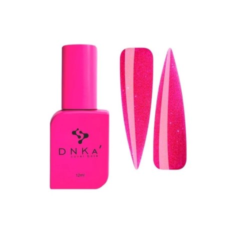 DNKа Cover Base, 12ml, #0085 Glam Яскраво-рожева світловідбиваюча