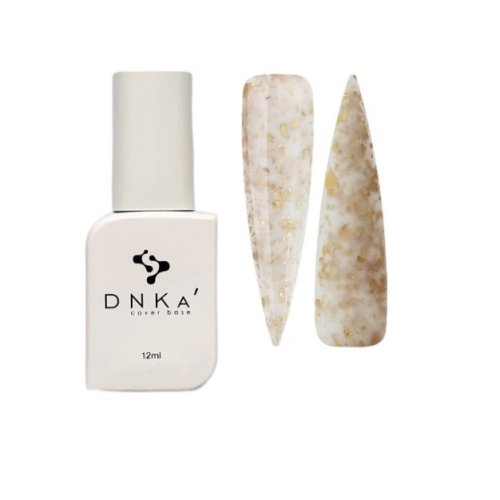 DNKа Cover Base, 12ml, #0011 Famous Молочний із шматочками золотої поталі DNKа Cover Base, 12ml, #0011 Famous Молочний із шматочками золотої поталі