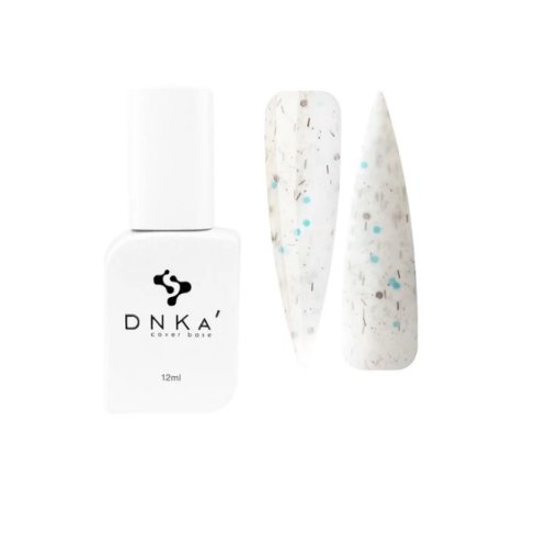 DNKа Cover Base, 12ml, #0054 Sensation Молочний зі срібними та блакитними частинками