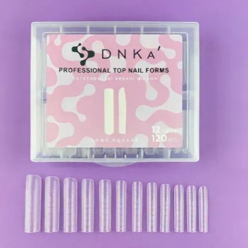 Top Nail Form Long Square DNKa, 120 pcs, (Верхні форми довгий квадрат)