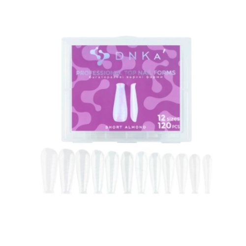 Top Nail Forms Short Almond DNKa, 120 pcs, Верхні форми