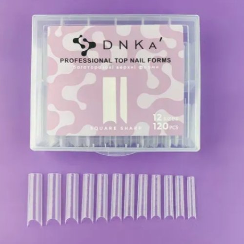 Top Nail Form Square Sharp DNKa, 120 pcs, Верхні форми (гострий квадрат)