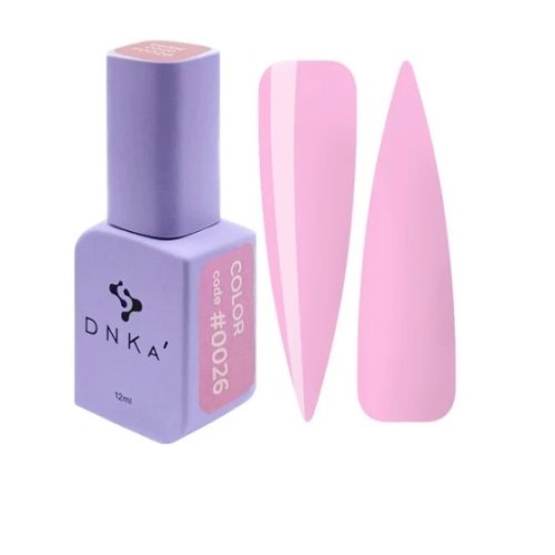 Гель лак DNKa, 12 ml Color #0026 - Прохолодний ніжно-рожевий