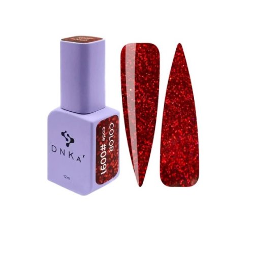 Гель лак DNKa, 12 ml Color #0091 - Червоний глітер