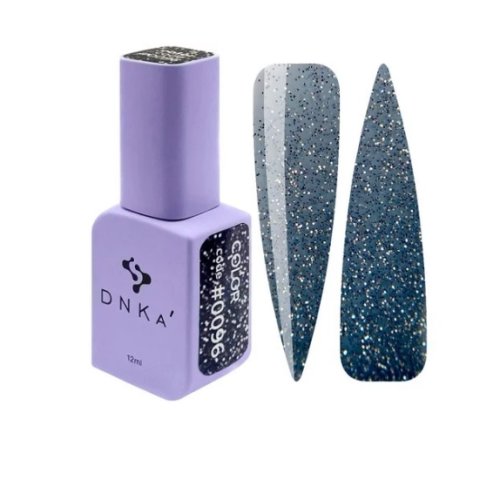 Гель лак DNKa, 12 ml Color #0096 - Сіро-блакитний з блискітками Гель лак DNKa, 12 ml Color #0096 - Сіро-блакитний з блискітками