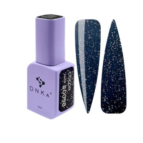 Гель лак DNKa, 12 ml Color #0098 - Сіро-синій з блискітками