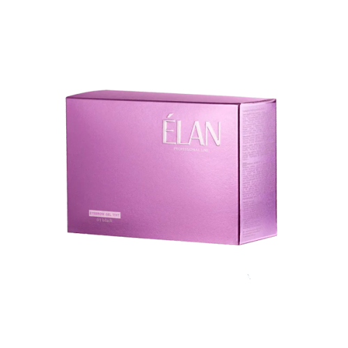 Гель-фарба для брів і вій (упаковка) ELAN professional line відтінок 01 black (чорний)