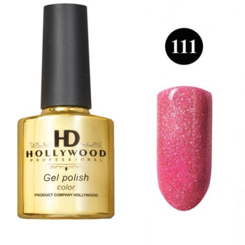 Гель-лак 111 Яскраво-рожевий Шимер HD Hollywood 8 ml
