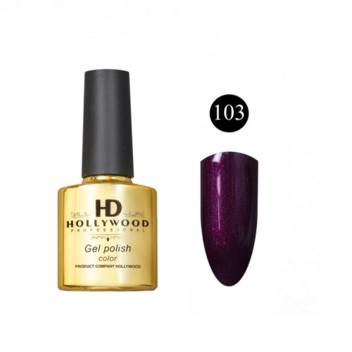 Гель-лак 103 Баклажан Шимер Щільний HD Hollywood 8 ml Гель-лак 103 Баклажан Шимер Щільний HD Hollywood 8 ml