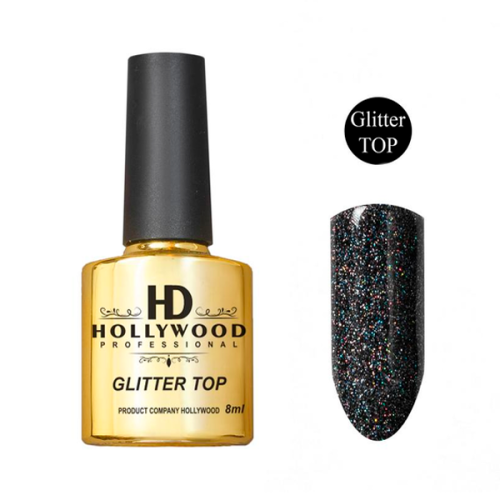 Топ шимер Glitter TOP Фініш No Wipe HD Hollywood, 8 мл.