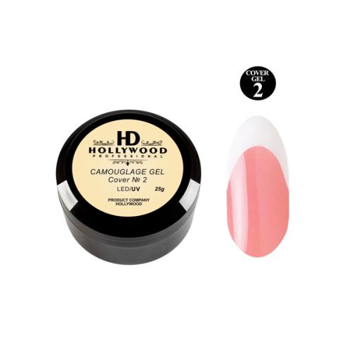 Гель для нарощування нігтів HD Hollywood Camouflage Cover №2 Гель для нарощування нігтів HD Hollywood Camouflage Cover №2 25 мл.