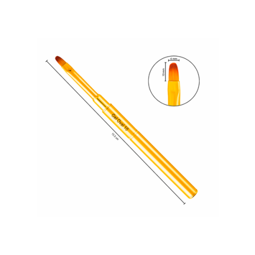 HD Hollywood Пензлик для манікюру Gel Oval 10 мм