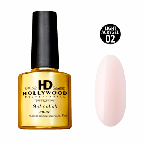 Рідкий акрил Light Acrygel 02 Молочно-рожевий HD Hollywood, 8 мл
