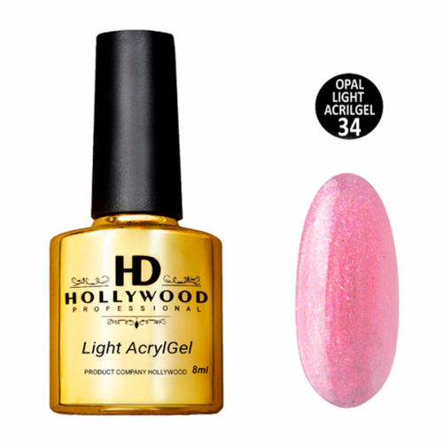 Рідкий акрил-гель Light Acrygel 34 HD Hollywood 8 мл